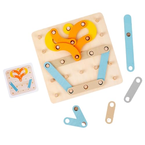 TQEBWUS Formpuzzle für Kleinkinder,-Formpuzzle,Holz-Peg-Puzzles - -Pädagogisches Vorschulspielzeug zum Erlernen von Farben und Formen, kognitiven Fähigkeiten für Kinder von 3 bis 5 Jahren von TQEBWUS