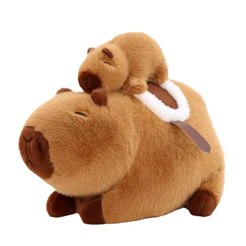 TQEBWUS Gefülltes Capybara-Plüschtier,Cartoon-Capybara-Plüschtier,Stapelbares Capybara-Plüschtier | Wurfkissen, Kissen Capybara-Spielzeug, Capybara-Plüschtiere, bequemer, süßer, stapelbarer von TQEBWUS