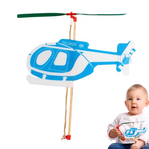 TQEBWUS Gummiband-Hubschrauber, Gummiband-Flugzeug,Gummiband-Hubschrauber-Flugzeug-Spielzeug - Gummi-Segelflugzeug-Flugzeug-Spielzeug, Hubschrauber-Spielzeug, Gummiband-Hubschrauber-Flugzeug-Spielzeug von TQEBWUS