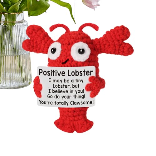 TQEBWUS Inspirierender Handgehäkelter Positiver, Niedliche Häkelpuppe mit Positiver Karte, Motivationsspielzeug für Psychische Gesundheit Geburtstagsgeschenk für Teenager Mütter Lehrer Freunde TQEBWUS Inspirierender Handgehäkelter Positiver, Niedliche Häkelpuppe mit Positiver Karte, Motivationsspielzeug für Psychische Gesundheit Geburtstagsgeschenk für Teenager Mütter Lehrer Freunde von TQEBWUS