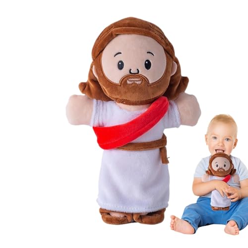 TQEBWUS Jesus Kuscheltier - My Friend Jesus Plush - 25cm Jesus Kuscheltier - Jesus Plüsch-Puppe, Lächelndes Jesus Spielzeug, Religiöse Christliche Puppen, Ostern, Für Ju-ngen Und Mädchen von TQEBWUS