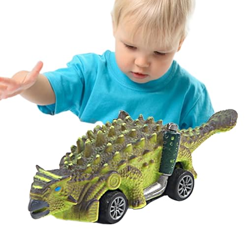 TQEBWUS Kinder-Dinosaurier-Auto, Kleinkind-Dino-Autos - Junge Dinosaurier-Fahrzeuge Spielzeug - Realistisches Dinosaurier-Spielzeug, kleine Autos zum Zurückziehen, Tierfahrzeuge, Spiele für von TQEBWUS