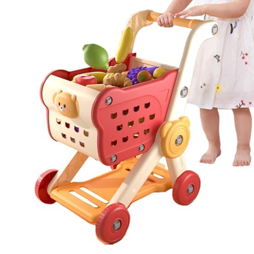 TQEBWUS Kinder Einkaufswagen | Spielzeug Supermarktwagen Kinderwagen Set,Pädagogisches Lernspielzeug Mit Gemüse Obst Lebensmittel Attrappen Für Kleinkinder Ab 3 Jahren Zum Üben des Gehens Und TQEBWUS Kinder Einkaufswagen | Spielzeug Supermarktwagen Kinderwagen Set,Pädagogisches Lernspielzeug Mit Gemüse Obst Lebensmittel Attrappen Für Kleinkinder Ab 3 Jahren Zum Üben des Gehens Und von TQEBWUS