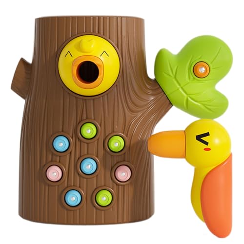 TQEBWUS Magnetisches Spechtspielzeug, magnetisches Vogelfütterungsspiel | Magnetisches Vogelfutterspielzeug,Specht-Fütterungsspiel, Feinmotorik-Spielset, magnetischer Spaß für Kinder, fördert die von TQEBWUS