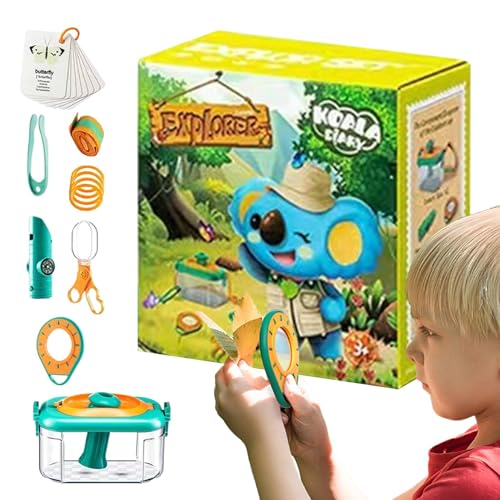 TQEBWUS Outdoor-Abenteuer-Set, Outdoor-Explorer-Set - Naturerkundungsspiele für Kinder im Freien,Käferfänger-Set für Kinder, Explorer-Fangset für Kinder, Käferfänger für und Mädchen im Alter von 3–12 von TQEBWUS