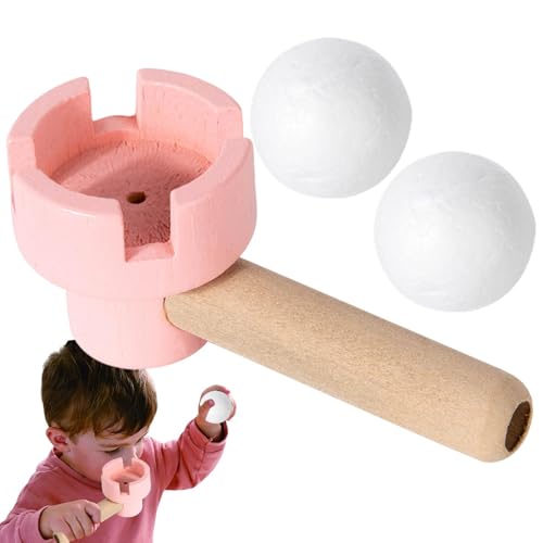 TQEBWUS Röhren-Ballblasspielzeug,Ballblasspielzeug - Pädagogisches Blasspiel - Schwimmende Blow Pipe Balls Spielspielzeug, Blowing Pipe Balls Spielzeug für Kinder, Balance Blowing Toys von TQEBWUS