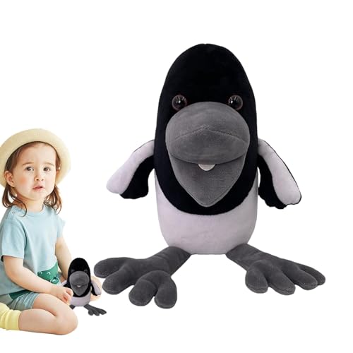 TQEBWUS Schwarzer Krähenplüsch, 8,6 Zoll Steves Und Maggies-Figurenspielzeug Steves Und Maggies-Plüschtier Schwarze Krähe Plüschkrähe Stofftier Schwarzer Vogel Krähe Stofftierpuppe Für Kinder von TQEBWUS