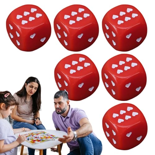 TQEBWUS Spielwürfel,Acrylwürfel für Tischspiele mit herzförmigen Punkten | 6 Stück Abgerundete Ecken Für Reise Unterricht Aktivitäten Urlaub Events Abend TQEBWUS Spielwürfel,Acrylwürfel für Tischspiele mit herzförmigen Punkten | 6 Stück Abgerundete Ecken Für Reise Unterricht Aktivitäten Urlaub Events Abend von TQEBWUS