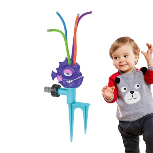 TQEBWUS Spin-Sprinkler-Spielzeug, Sommer-Wasserspielzeug für Kinder | Spritziges Sommerspielzeug - Kinder-Sprinklerspielzeug mit Wackelrohren, rotierende Sprühsprinkler für 3+ Jahre, Familienspiel im von TQEBWUS