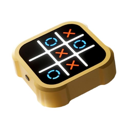 TQEBWUS Tic-Tac-Toe Bolt Game, Original 3-in-1 Handheld Puzzle Game Console, Handheld Game Console 9x9cm Tic-Tac-Toe Game, Travel Game Console Funny Chessboard Game Toy Puzzlespielkonsole For Boy Girl von TQEBWUS