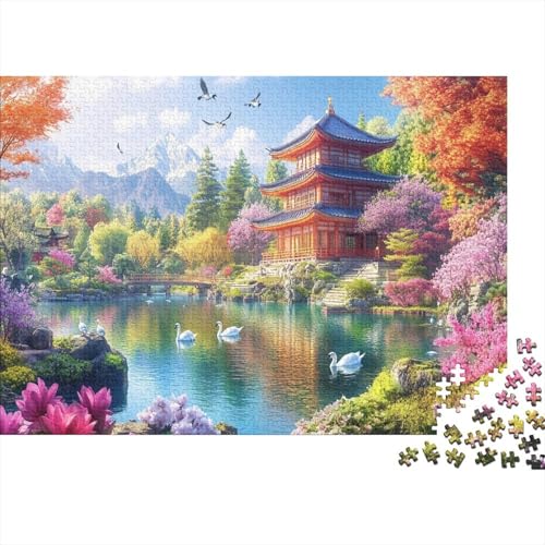 Alte Architektur Puzzleteile 1000-Stücke Challenge Spielzeug Schnee Berg Wald Für Puzzles Und Kinder Ab 14 Jahren Geschicklichkeitsspiel Geschenk 1000pcs (75x50cm) von TQMDEHVUP