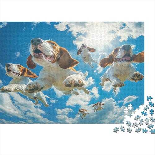 BAdlerhunde Puzzle 1000 Teile Puzzle Für Erwachsene Und Kinder Ab 14 Jahren,Puzzlespiel Erwachsenen Puzzlespiel Puzzel 1000pcs (75x50cm) von TQMDEHVUP