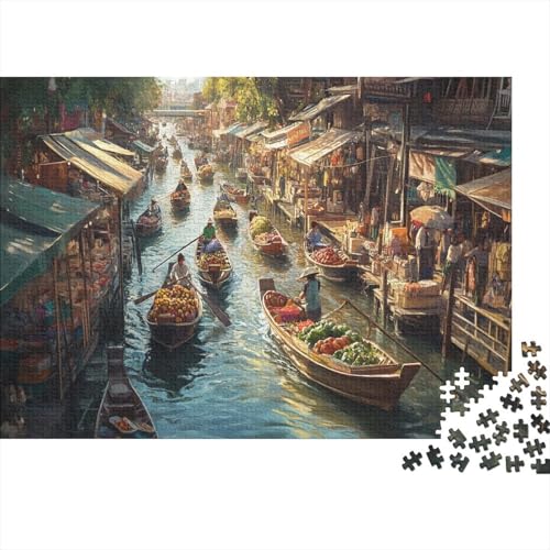 Bangkok Mekong River Puzzleteile 1000-Stücke Bildungsspiele Gemüse Obst Für Puzzles Geeignet Für Die Ganze Familie Puzzle Für Erwachsene WohndekoRatteion 1000pcs (75x50cm) von TQMDEHVUP