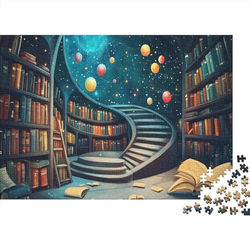 Bücherregal Puzzleteile 1000-Stücke Bildungsspiele Bibliothek Für Puzzles Und Kinder Ab 14 Jahren Geschicklichkeitsspiel WohndekoRatteion 1000pcs (75x50cm) von TQMDEHVUP