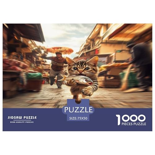 Chinesische Landkatze Puzzle 1000 Teile Puzzle Für Erwachsene Und Kinder Ab 14 Jahren Puzzel 1000pcs (75x50cm) von TQMDEHVUP