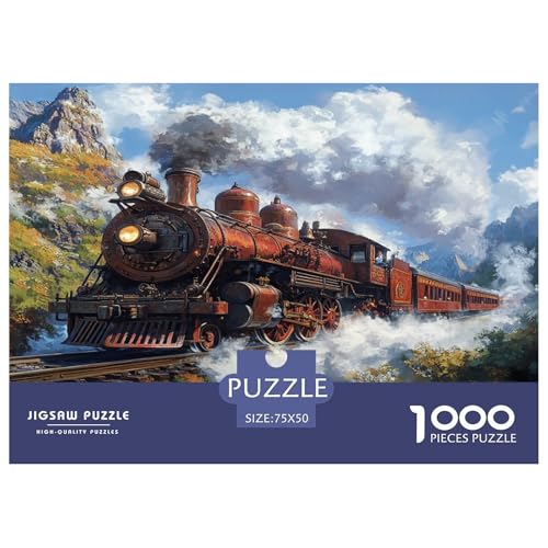 Dampfzug 1000 Teile Puzzle, Puzzles Für Erwachsene, 1000 Teile Puzzlespiel Für Jugendliche & Erwachsene Puzzlespiel Puzzel 1000pcs (75x50cm) von TQMDEHVUP