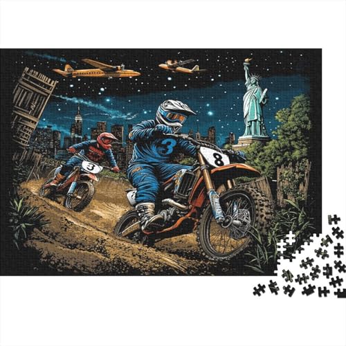 Dirt Bike Puzzlespiel 1000 Teile Puzzle Für Erwachsene Und Kinder Ab 14 Jahren, Erwachsenen Puzzlespiel Puzzel 1000pcs (75x50cm) von TQMDEHVUP