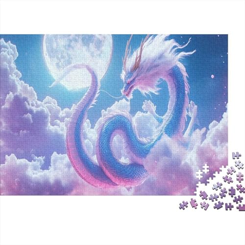 Drache Puzzleteile 1000-Stücke Challenge Spielzeug der Himmel Das Unmögliche Puzzle Und Kinder Ab 14 Jahren Puzzle Für Erwachsene WohndekoRatteion 1000pcs (75x50cm) von TQMDEHVUP