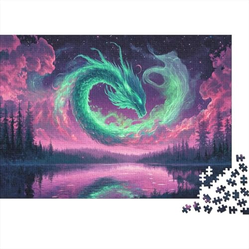 Drache Puzzleteile 1000-Stücke Spiele Für Erwachsener Starlit Sky Wald Für Puzzles Und Kinder Ab 14 Jahren Geschicklichkeitsspiel WohndekoRatteion 1000pcs (75x50cm) von TQMDEHVUP