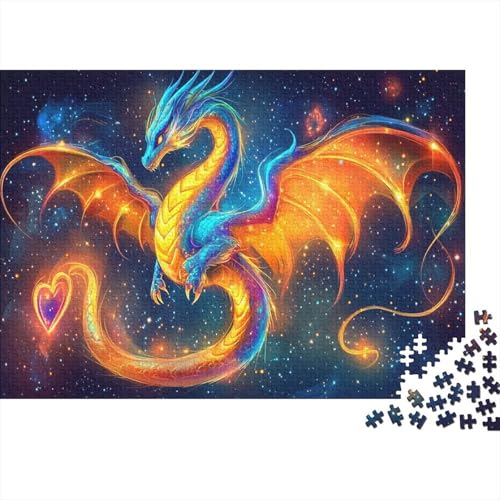 Drache Quest Puzzleteile 1000-Stücke Challenge Spielzeug Divine Drache Das Unmögliche Puzzle Und Kinder Ab 14 Jahren Geschicklichkeitsspiel Geschenk 1000pcs (75x50cm) von TQMDEHVUP