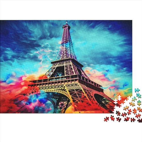 Eiffelturm Puzzlespiel 1000 Teile Jigsaw Puzzle 1000 Puzzle FüR Erwachsene Kinder Senioren Erwachsenen Puzzlespiel Puzzel 1000pcs (75x50cm) von TQMDEHVUP