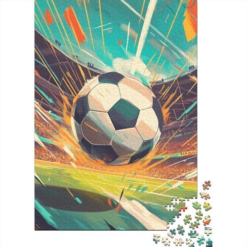 Fußball Puzzle 1000 Teile Schwer Puzzle Spielzeug Lernspiel Impossible Herausforderung Spielzeug Für Erwachsene Und Kinder in Bewährter 1000pcs (75x50cm) von TQMDEHVUP