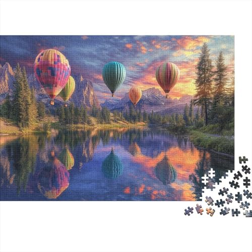 Heißluftballon Puzzleteile 1000-Stücke Challenge Spielzeug Dschungelsee.kgm Für Puzzles Geeignet Für Die Ganze Familie Puzzle Für Erwachsene Geschenk 1000pcs (75x50cm) von TQMDEHVUP