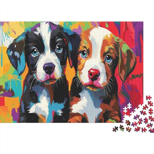 Hund Puzzleteile 1000-Stücke Challenge Spielzeug Haustier Hund Für Puzzles Geeignet Für Die Ganze Familie Puzzle Für Erwachsene Geschenk 1000pcs (75x50cm) von TQMDEHVUP