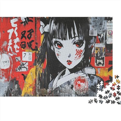 Japanische Graffiti Puzzleteile 1000-Stücke Bildungsspiele Schönheit Für Puzzles Und Kinder Ab 14 Jahren Geschicklichkeitsspiel WohndekoRatteion 1000pcs (75x50cm) von TQMDEHVUP