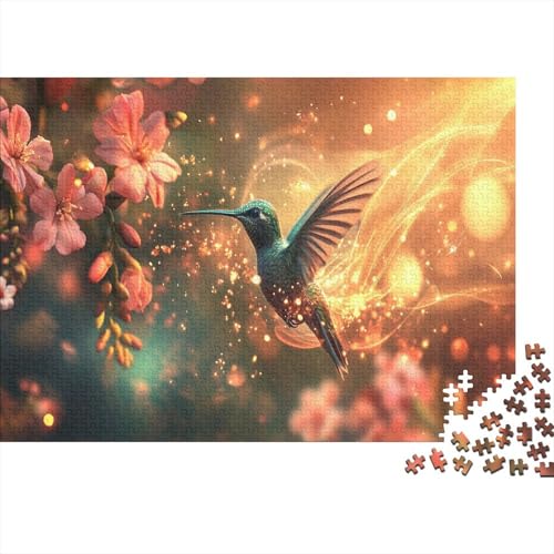 Kolibri Puzzleteile 1000-Stücke Challenge Spielzeug Blume Das Unmögliche Puzzle Und Kinder Ab 14 Jahren Geschicklichkeitsspiel Geschenk 1000pcs (75x50cm) von TQMDEHVUP