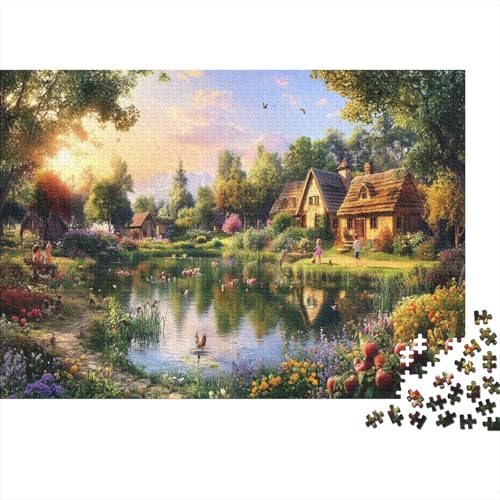 Ländliche Landschaft Puzzleteile 1000-Stücke Spiele Für Erwachsene Kapu Wald HD Für Puzzles Und Kinder Ab 14 Jahren Geschicklichkeitsspiel WohndekoRatteion 1000pcs (75x50cm) von TQMDEHVUP