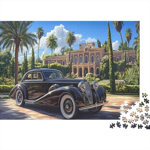 Old Style Sedan Puzzleteile 1000-Stücke Bildungsspiele Klarer Himmel im Herrenhaus Das Unmögliche Puzzle Und Kinder Ab 14 Jahren Geschicklichkeitsspiel Geschenk 1000pcs (75x50cm) von TQMDEHVUP