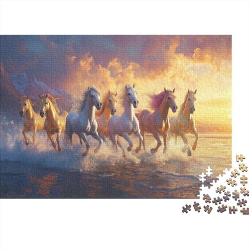 Pferd Puzzlespiel 1000 Teile Puzzle Für Erwachsene Und Kinder Ab 14 Jahren, Puzzle-Motiv Erwachsenen Puzzlespiel Puzzel 1000pcs (75x50cm) von TQMDEHVUP