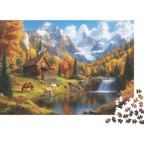 Pferd Puzzleteile 1000-Stücke Spiele Für Erwachsener Waldalp Für Puzzles Und Kinder Ab 14 Jahren Geschicklichkeitsspiel WohndekoRatteion 1000pcs (75x50cm) von TQMDEHVUP