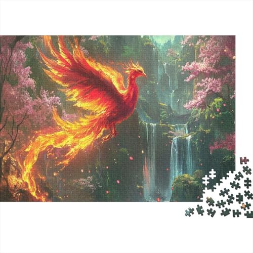 Phoenix Puzzleteile 1000-Stücke Challenge Spielzeug Dschungel Wasserfall Für Puzzles Geeignet Für Die Ganze Familie Puzzle Für Erwachsene Geschenk 1000pcs (75x50cm) von TQMDEHVUP