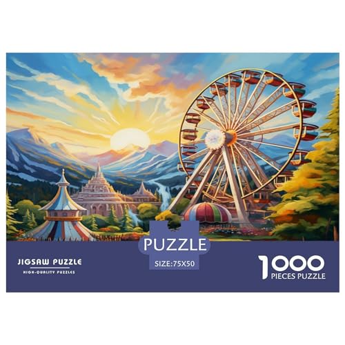 Riesenrad Puzzle 1000 Teile Puzzle Für Erwachsene Und Kinder Ab 14 Jahren Puzzel 1000pcs (75x50cm) von TQMDEHVUP