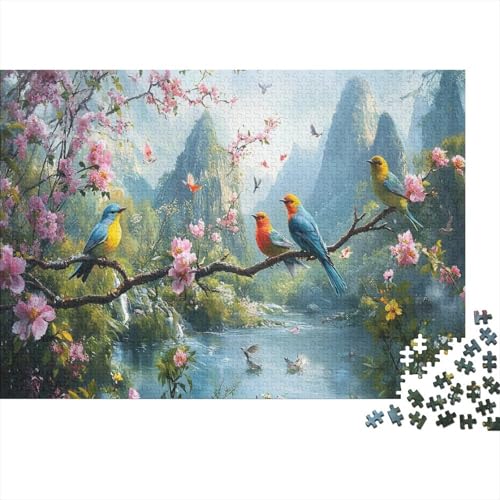 Vogel Puzzleteile 1000-Stücke Bildungsspiele Wald Dashan Für Puzzles Und Kinder Ab 14 Jahren Puzzle Für Erwachsene Geschenk 1000pcs (75x50cm) von TQMDEHVUP