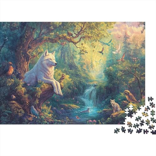 Wolf King Puzzleteile 1000-Stücke Challenge Spielzeug Bach Für Puzzles Und Kinder Ab 14 Jahren Puzzle Für Erwachsene Geschenk 1000pcs (75x50cm) von TQMDEHVUP