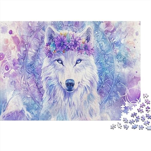 Wolf Puzzleteile 1000-Stücke Challenge Spielzeug Wolf King Für Puzzles Und Kinder Ab 14 Jahren Geschicklichkeitsspiel WohndekoRatteion 1000pcs (75x50cm) von TQMDEHVUP