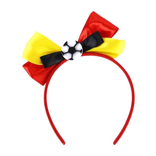 Stirnbänder für Sportveranstaltungen, bunt, Fußball, Schleife, Haarband, Cheerleading-Haarband, Cheerleading-Haarband, zum Anfeuern von Fotos, Kopfschmuck von TQUXNGA