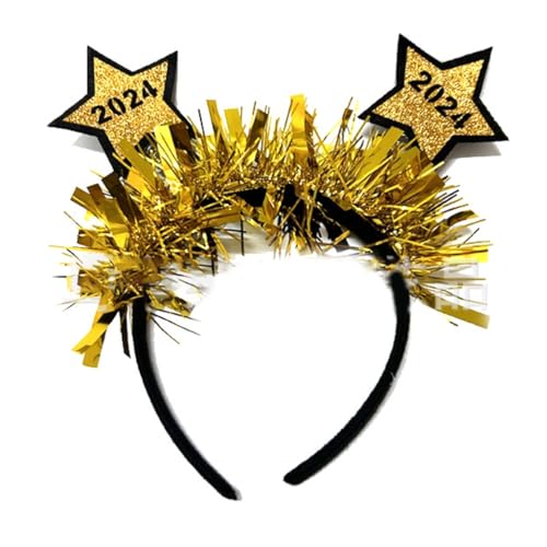 TQUXNGA Happy New Year Haarband Haarreifen Weihnachten Party Kostüm Kopfbedeckung für Foto Requisiten Haarschmuck von TQUXNGA