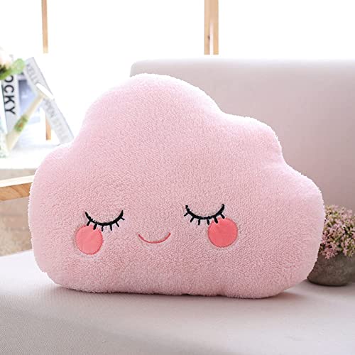 TRAVELKNOT Kuscheltier Wolke Kissen Rosa 41CM Weiches Wolkenkissen Süßes Stofftier Wolke Plüschtier Zierkissen Wolkenform Plüsch Rückenkissen Deko Geschenk für Kind Mädchen von TRAVELKNOT