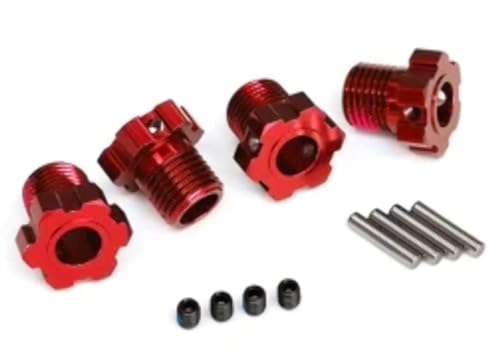 TRAXXAS Wheel hubs, splined, 17mm red-Anodized (4)/ 4x5 GS (4), 3x14 (TRX8654R) von TRAXXAS