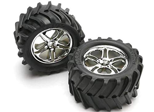 Traxxas 13.139,4 cm Split Spoke mit Maxx Reifen und Rad Modell Kfz-Teile, Chrom von TRAXXAS