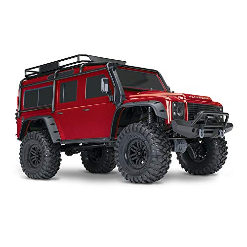 Traxxas TRX-82056-4R Landrover Defender Brushed RC Modellauto Elektro Crawler Allradantrieb (4WD) RTR 2,4GHz, Rot von TRAXXAS