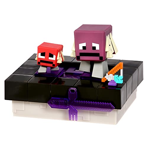 "Treasure X Minecraft ""Nether Portal""-Packung mit 15 Abenteuerlevels und 1 von 3 Minecraft-Figuren-Paaren incl. Mini-MOB zum Sammeln, Chance auf einen Schatz mit echtem Goldüberzug, Graben von TREASURE X