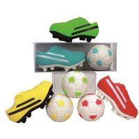 TRENDHAUS 93449 Radierer-Collection - Fußball-Set, farblich sortiert von TRENDHAUS