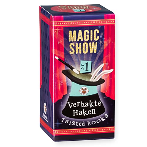 TRENDHAUS 957894 Magic Show Nr. 1 [ Verhakte Haken ], Verblüffende Zaubertricks für Kinder ab 6 Jahren, Inkl. Online-Videos, Trick Nr.1 von TRENDHAUS