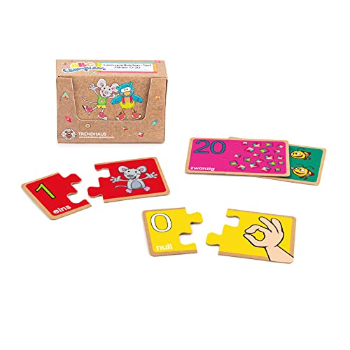 TRENDHAUS ABC Champions Lernspiel „Zahlen Lernen“, Zahlen von 0-20, Lernspielkarten für Kinder ab 4 Jahren, 956347, 10 cm x 4 cm x 6.5 cm, Weiß von TRENDHAUS