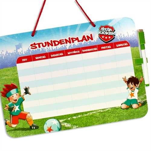 Whiteboad Stundenplan "Fußball / abwischbar / incl. Whiteboard Marker von TRENDHAUS